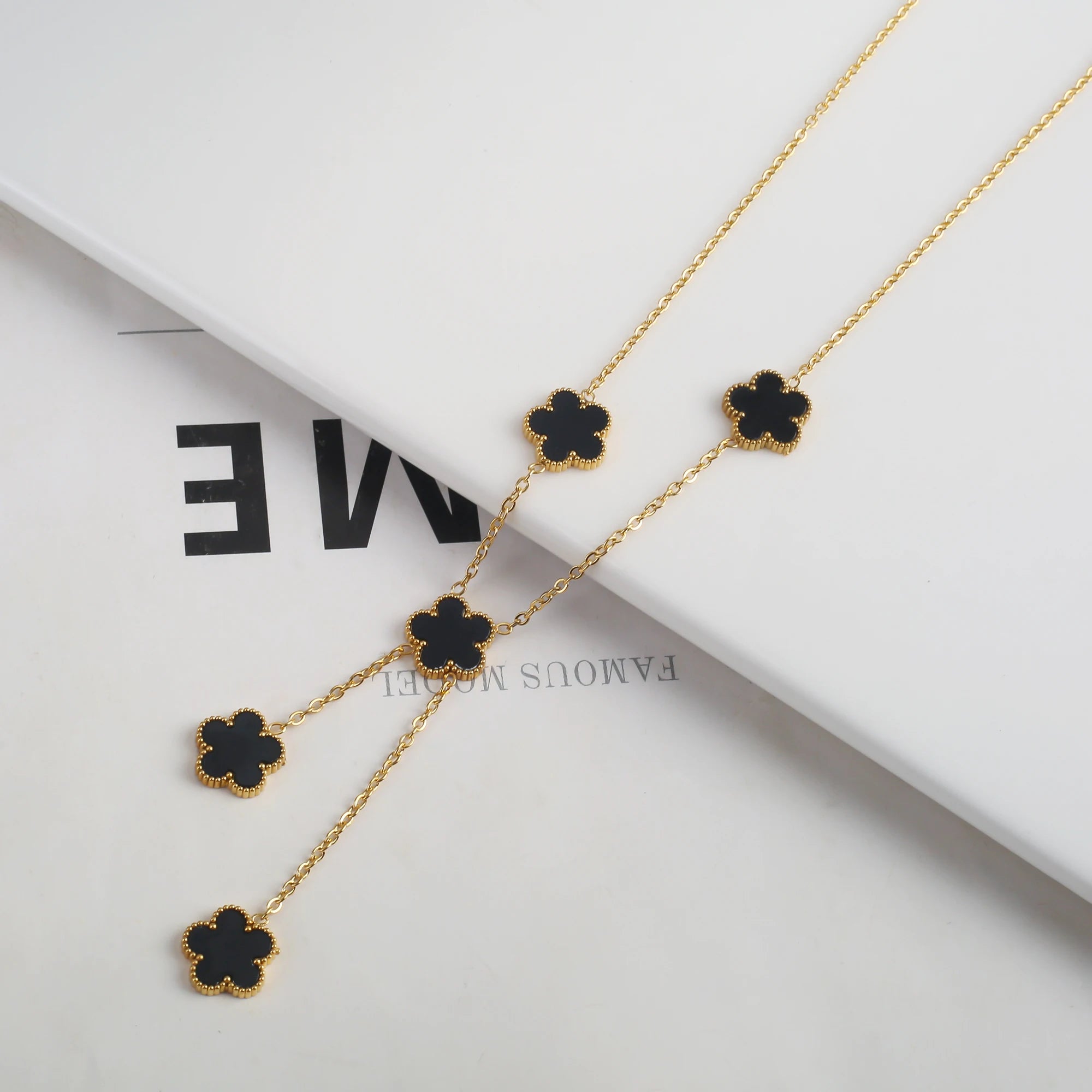 Stainless Steel Clover Flower Bracelet