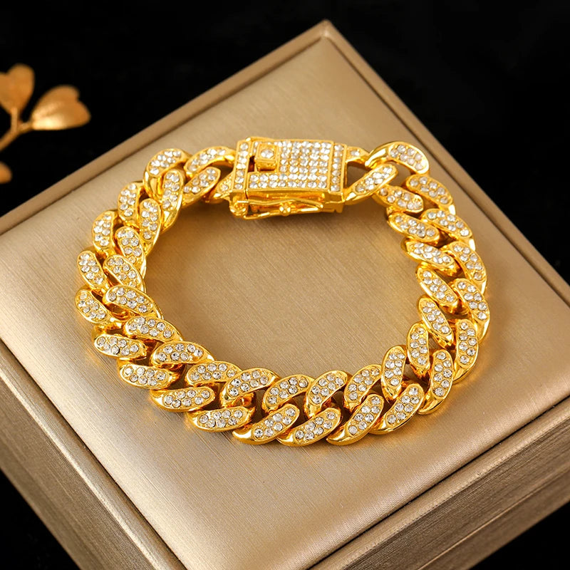 316L Stainless Steel Cuban Chain Bracelet