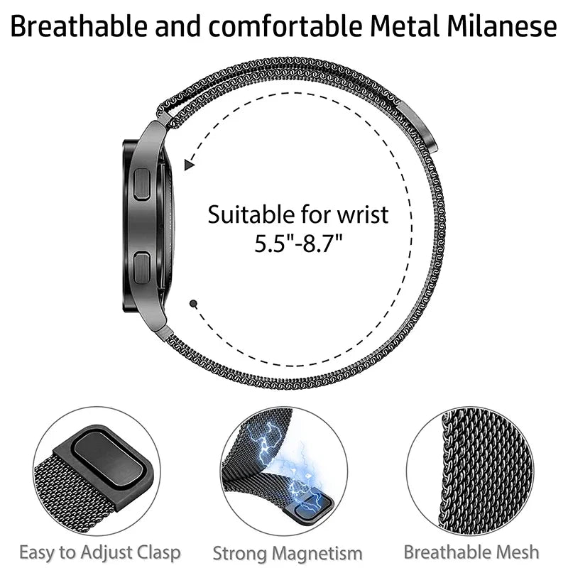20mm/22mm Metal Magnetic Watch Strap for Amazfit GTS & GTR Series
