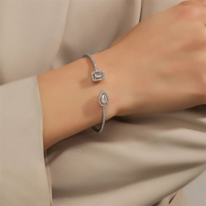 Luxury Geometric Gold Cuff Bangles Bracelet