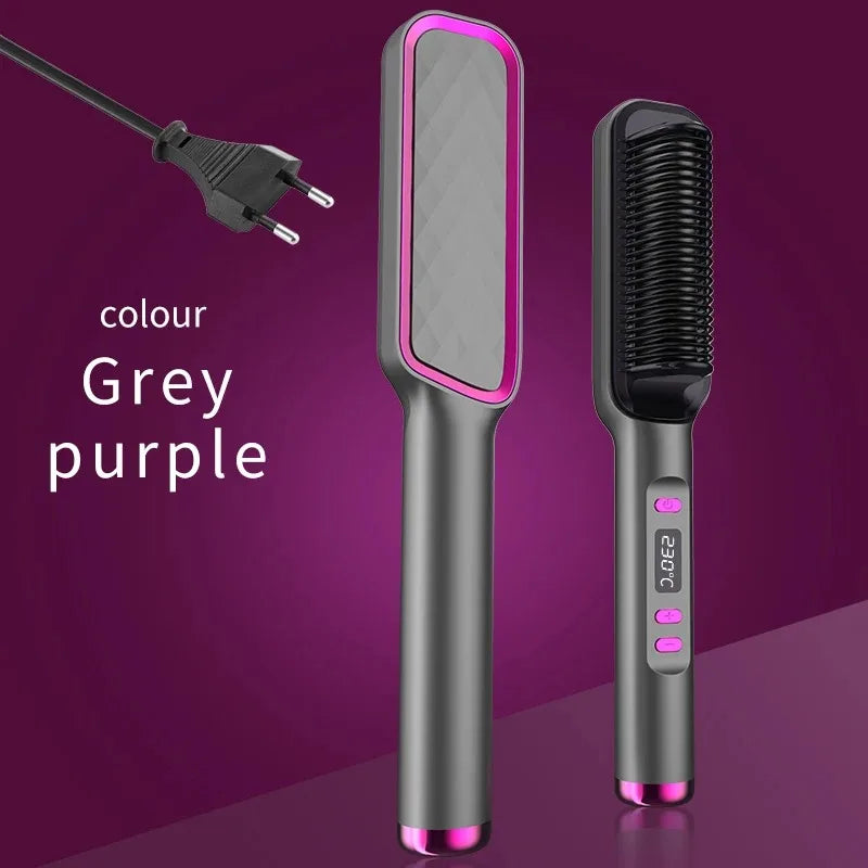 Electric Hot Comb – Negative Ion Anti-Scald Hair Straightening Styling Brush