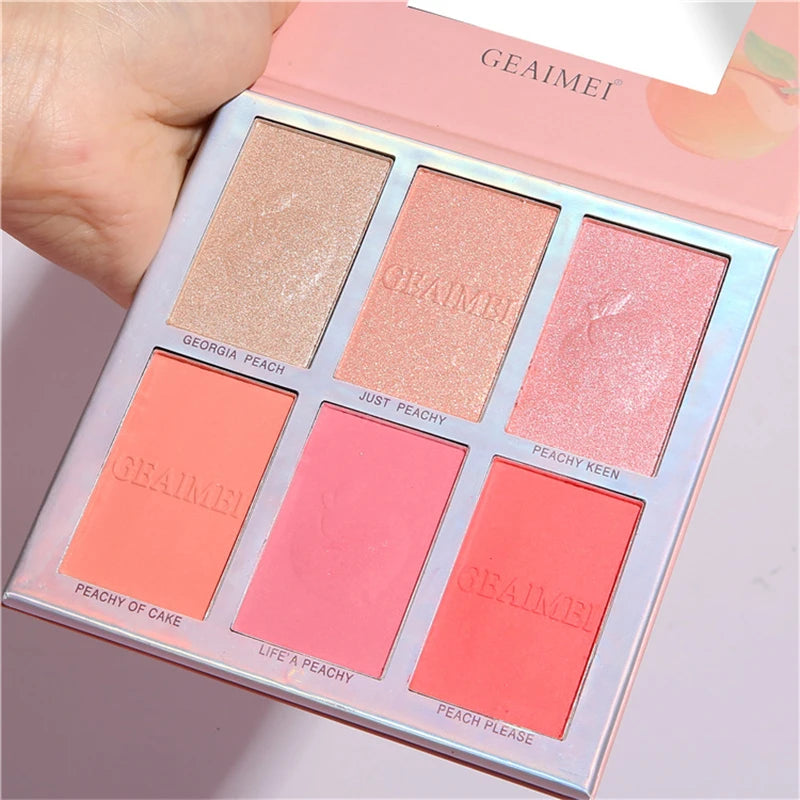 6-Color Blush & Highlight Palette