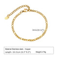 Waterproof Stainless Steel Chain Bracelet – Gold