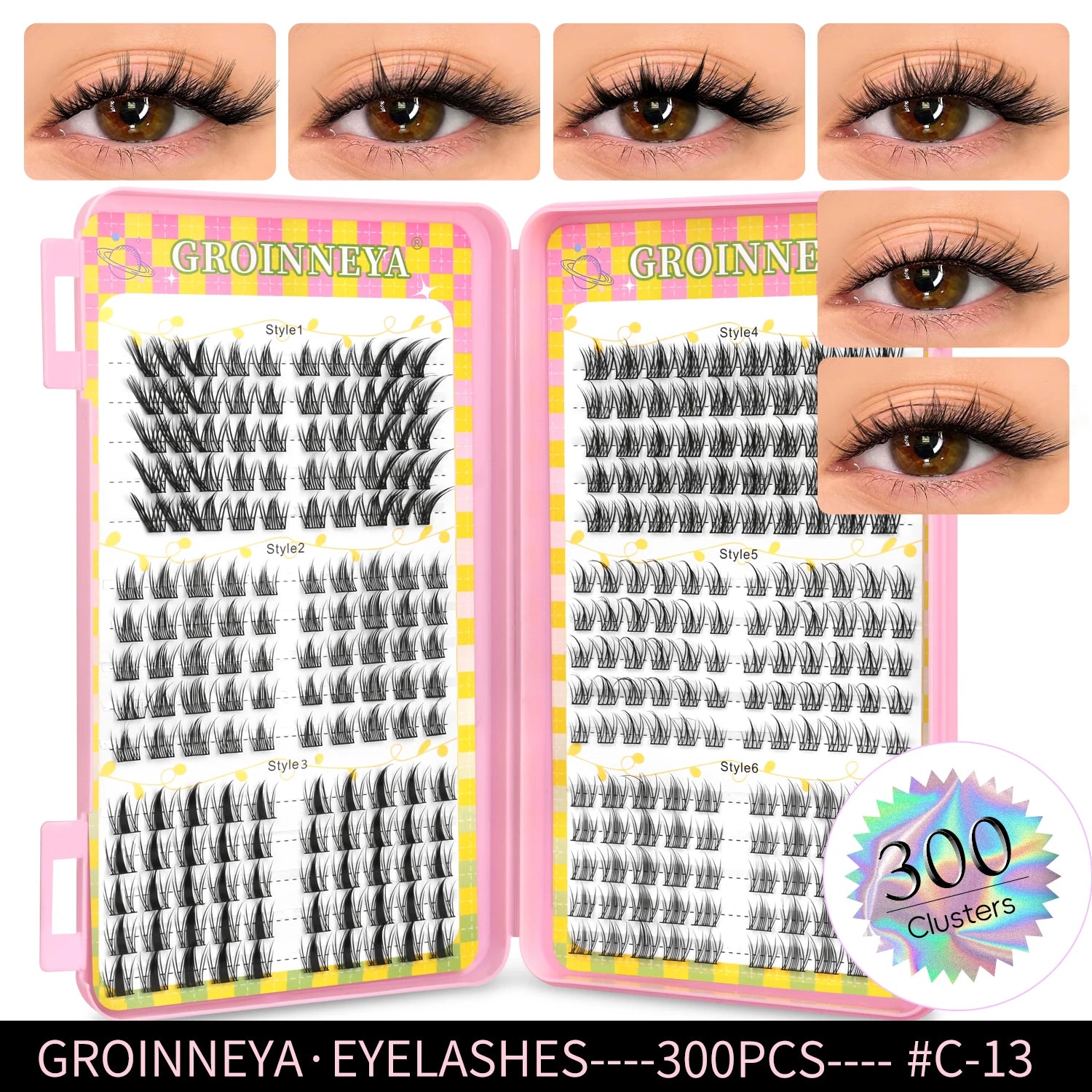 GROINNEYA 320PCS Lash Cluster Tray