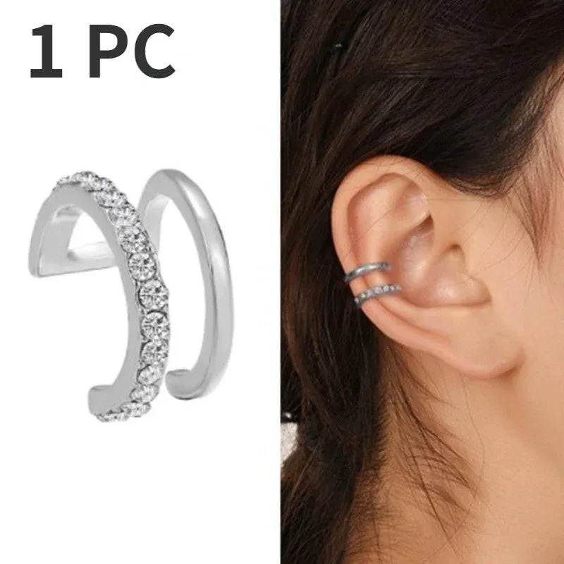 Cute Metal Leaf Ear Cuff Clip Earrings