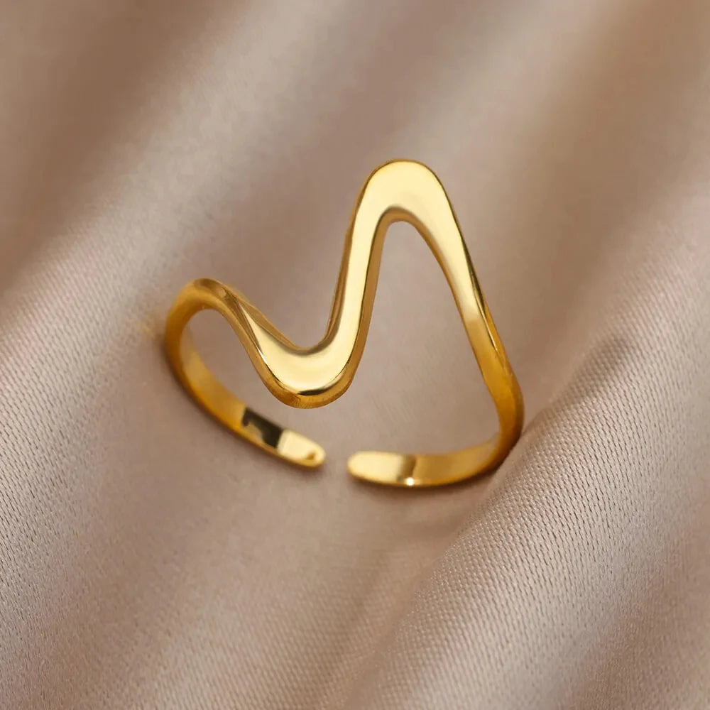 Luxury 316L Gold Stainless Steel Ring