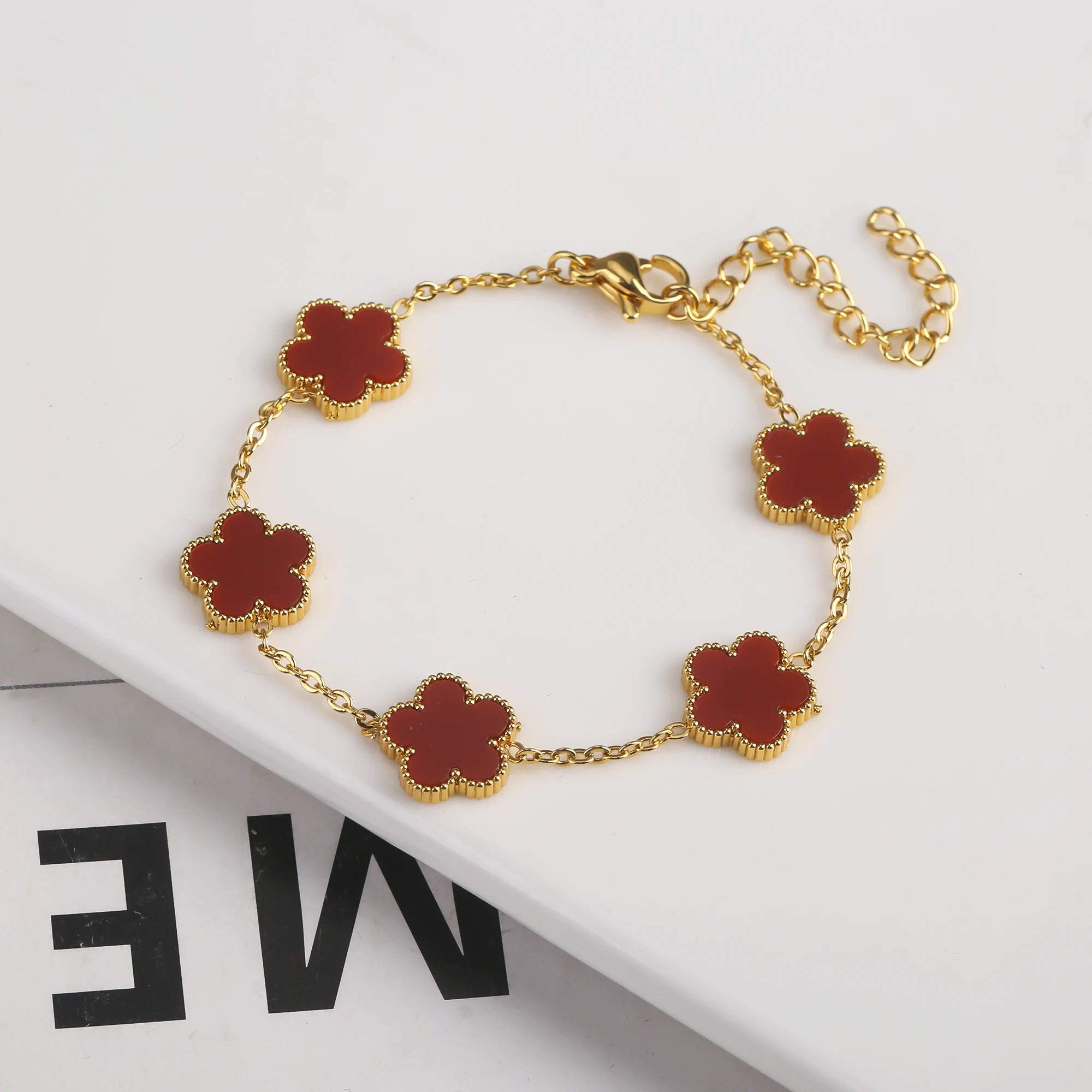 Stainless Steel Clover Flower Bracelet