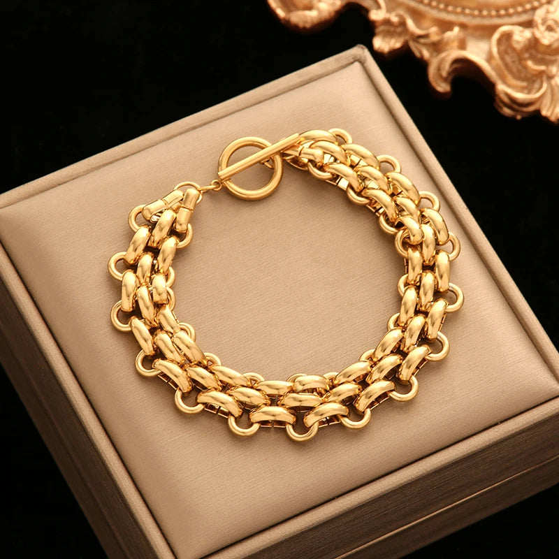 316L Stainless Steel Cuban Chain Bracelet