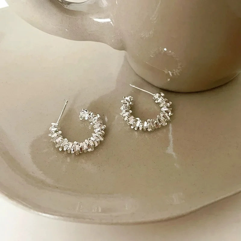 Irregular C Shape Earrings