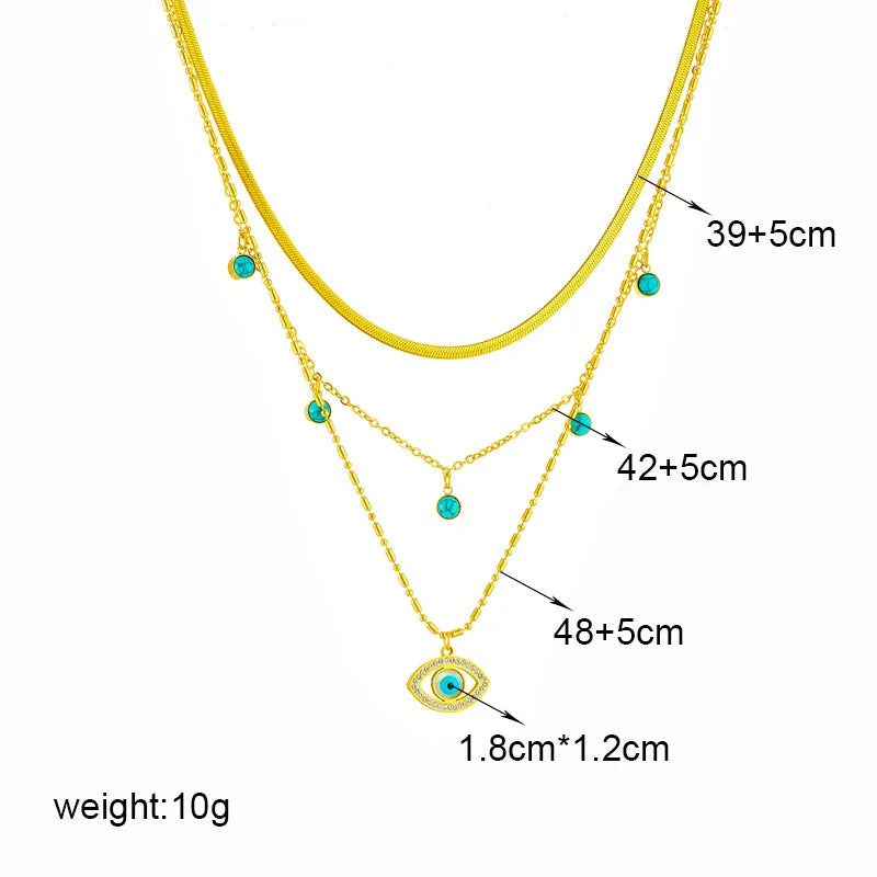 Stainless Steel Butterfly Moon Pendant Necklace