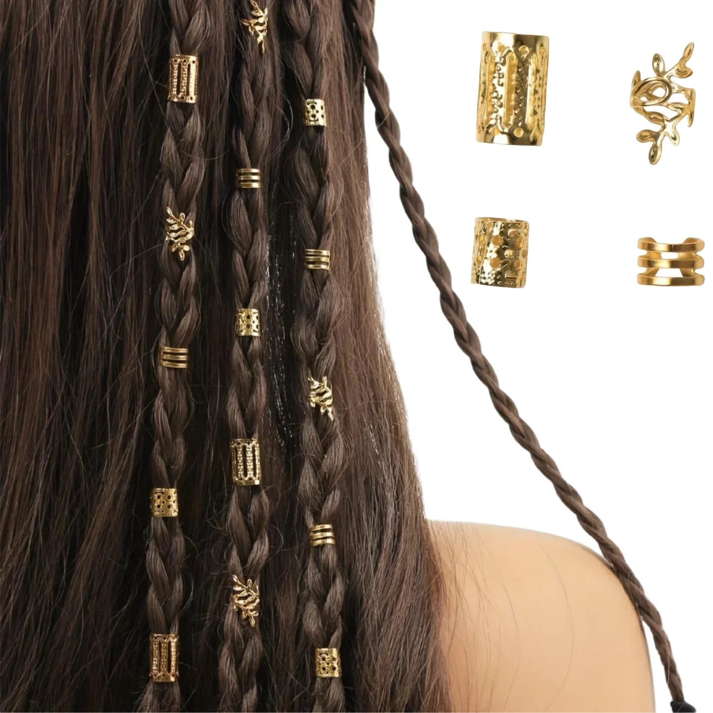 40PCS Women’s Hollow Hair Rings Set
