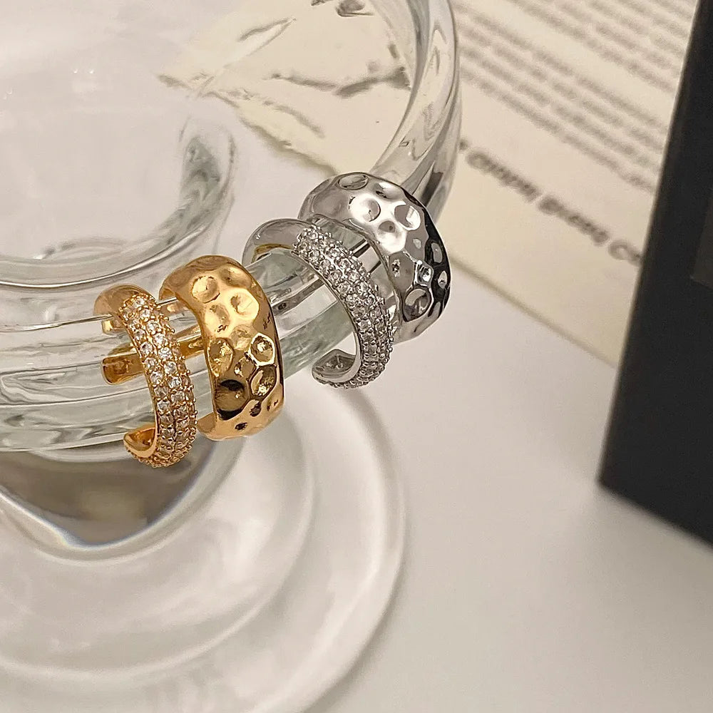 Shiny Rhinestone Double Layer Ear Cuff