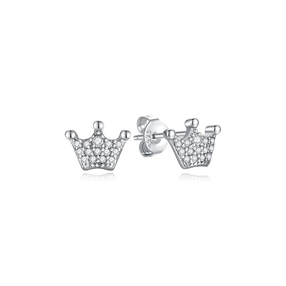 925 Sterling Silver Stud & Hoop Earrings Set