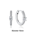 925 Sterling Silver Stud & Hoop Earrings Set