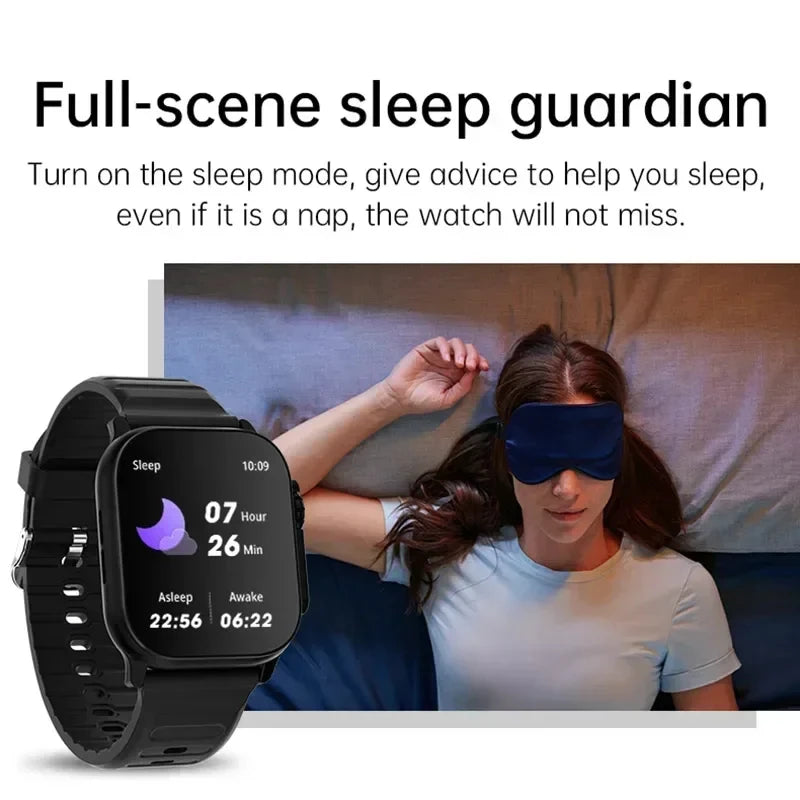 LAXASFIT Smartwatch – calls, messages & heart rate tracking.