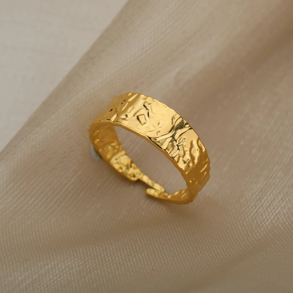 Stainless Steel Chunky Wide Ring