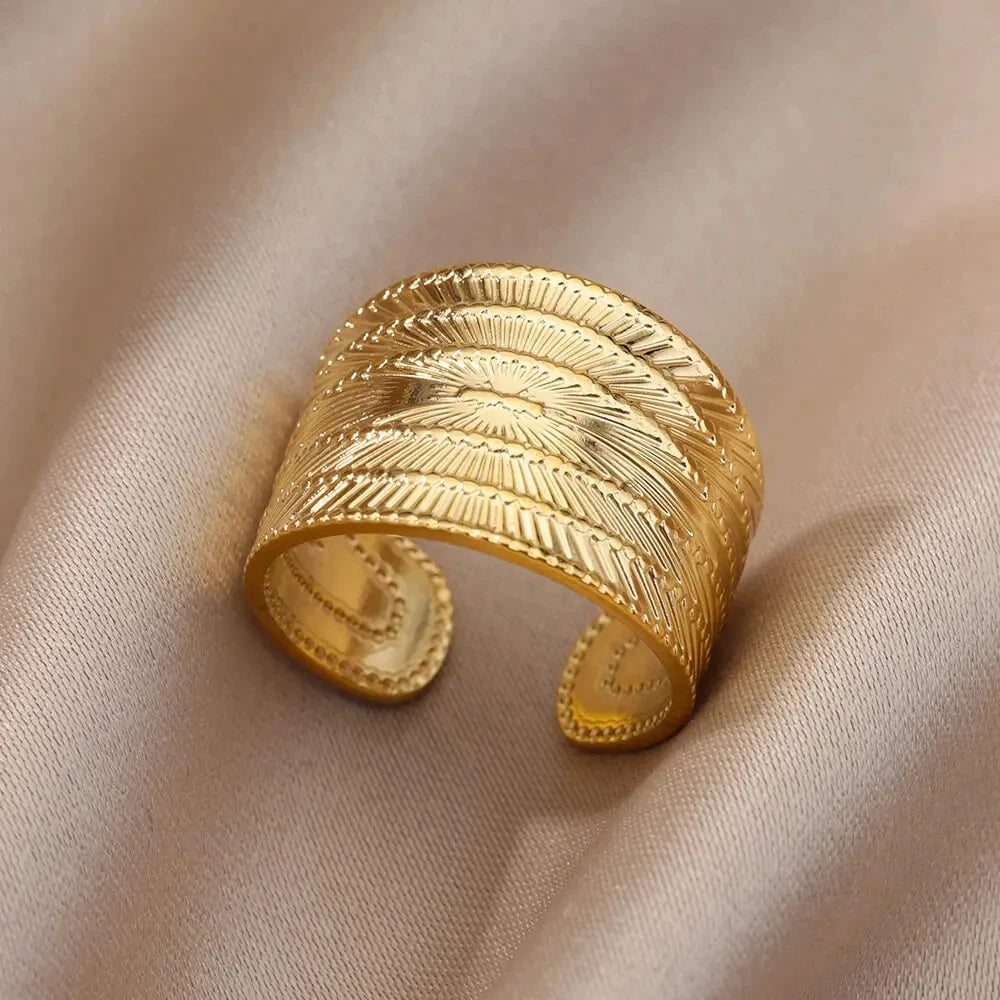 Stainless Steel Chunky Wide Ring