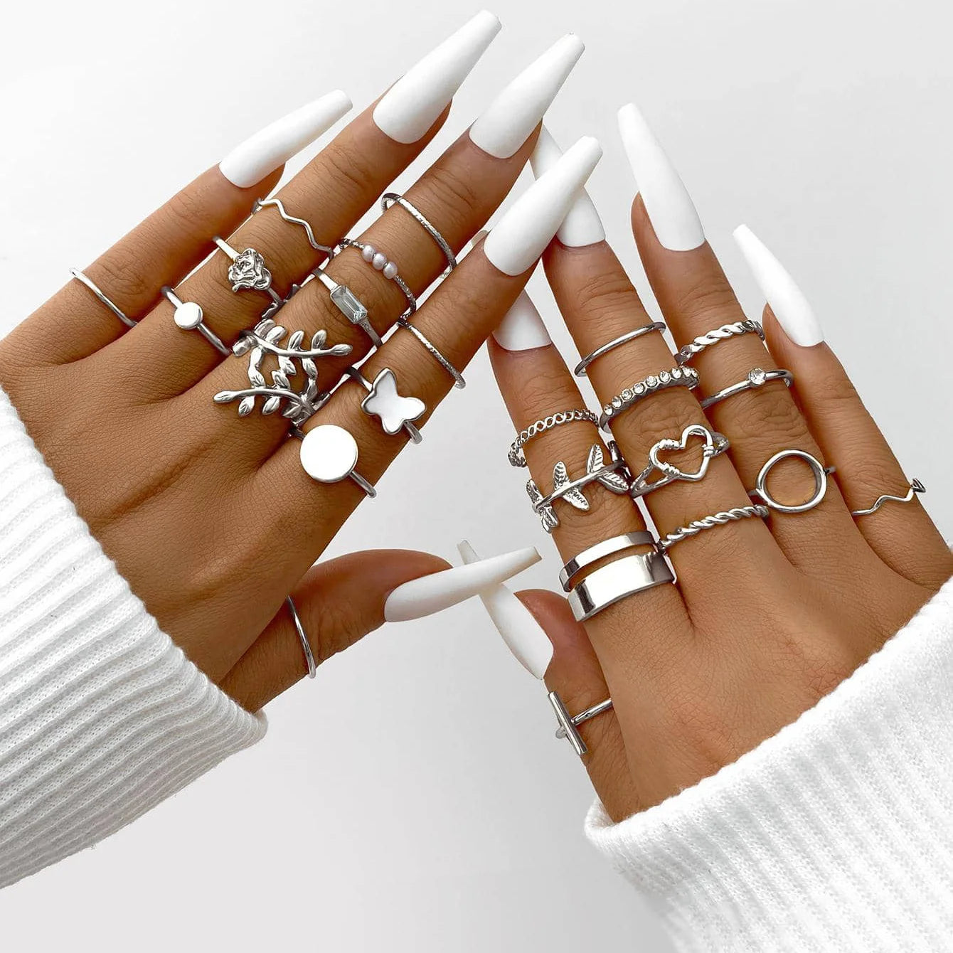 Vintage Gold Rings Set – 58PCS