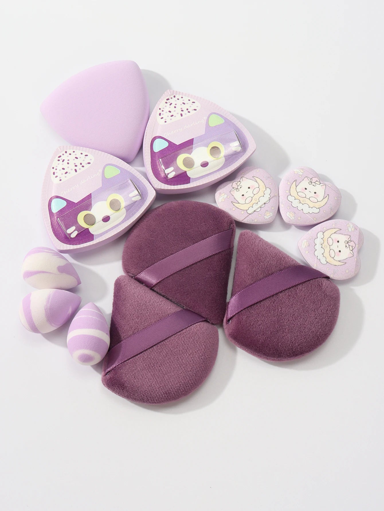 Cat Puff Makeup Blender Set