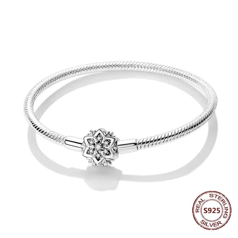 Star Moon Sun 925 Silver Charm Bracelet