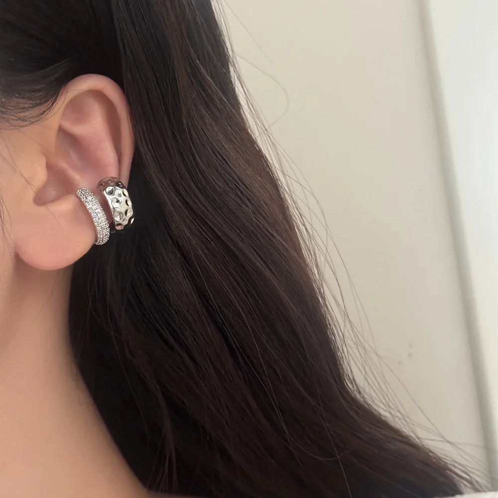 Shiny Rhinestone Double Layer Ear Cuff