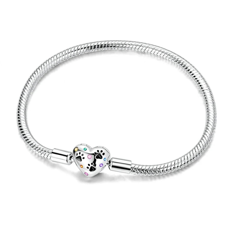 Star Moon Sun 925 Silver Charm Bracelet