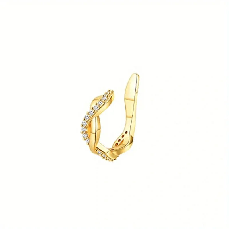Cute Metal Leaf Ear Cuff Clip Earrings