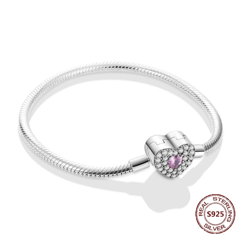 Star Moon Sun 925 Silver Charm Bracelet