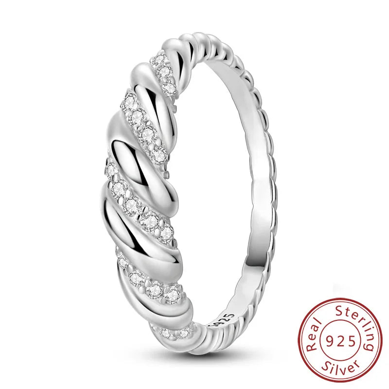 925 Silver Infinity Zircon Ring for Women