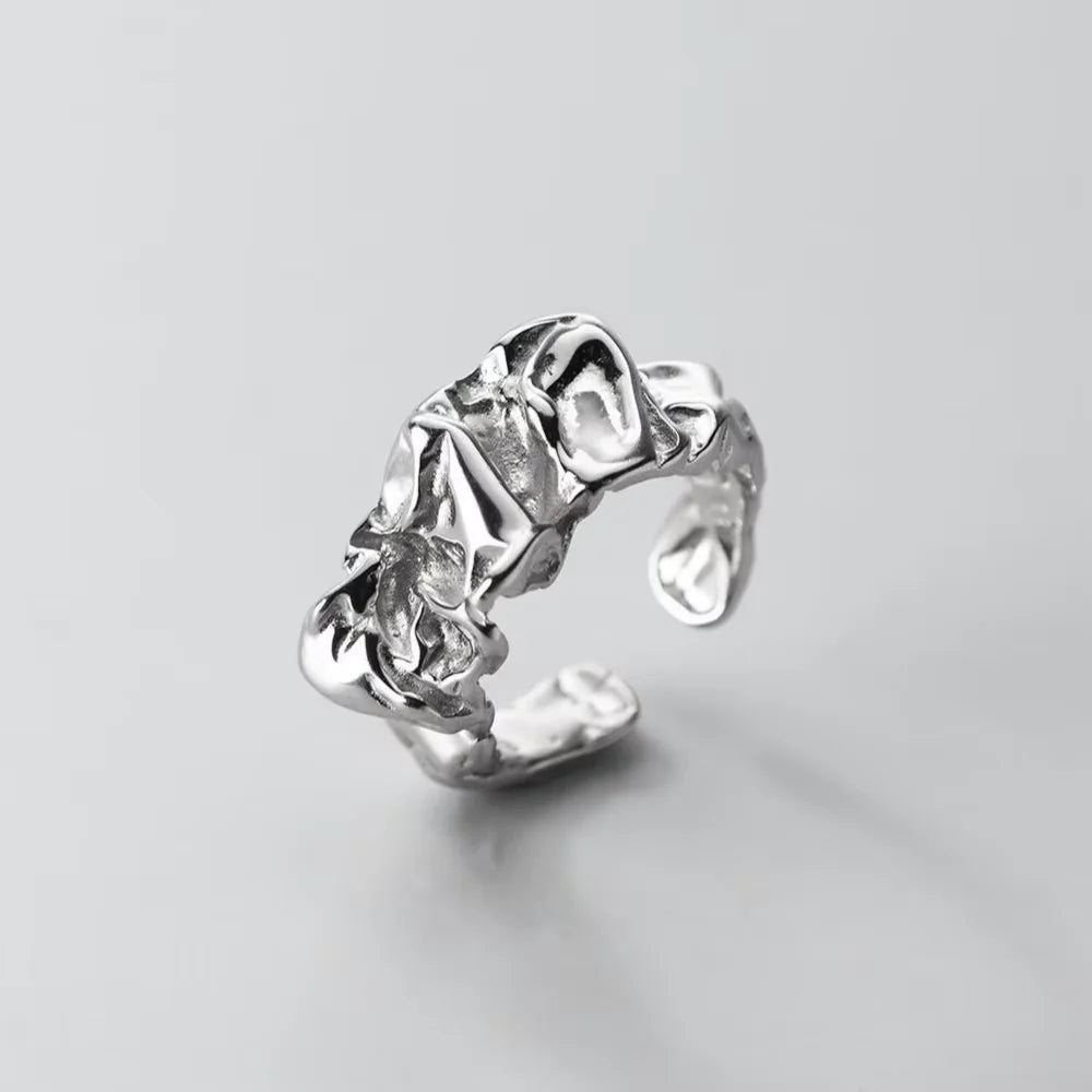 925 Silver Twisted Croissant Ring