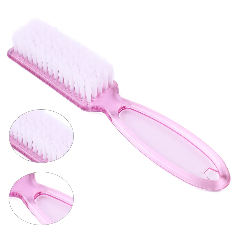 4Pcs Transparent Nail Brush Cleaning Brushes