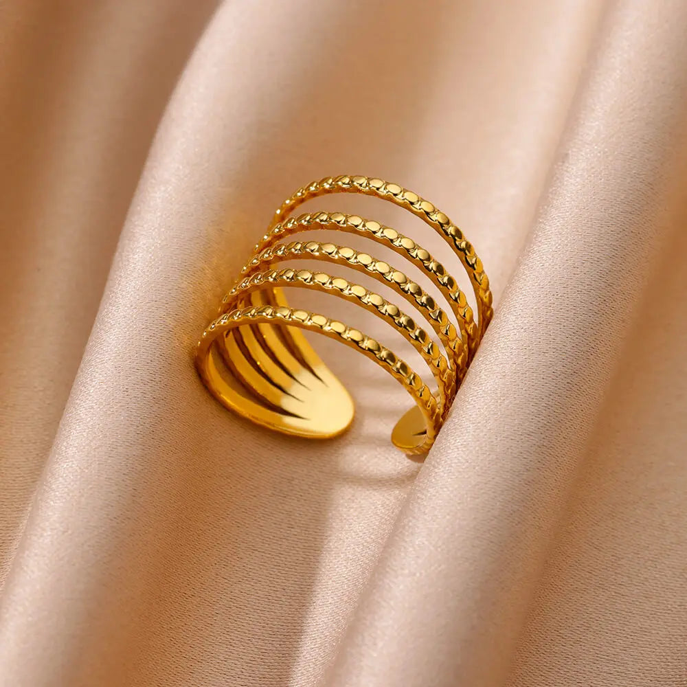 Stainless Steel Chunky Wide Ring