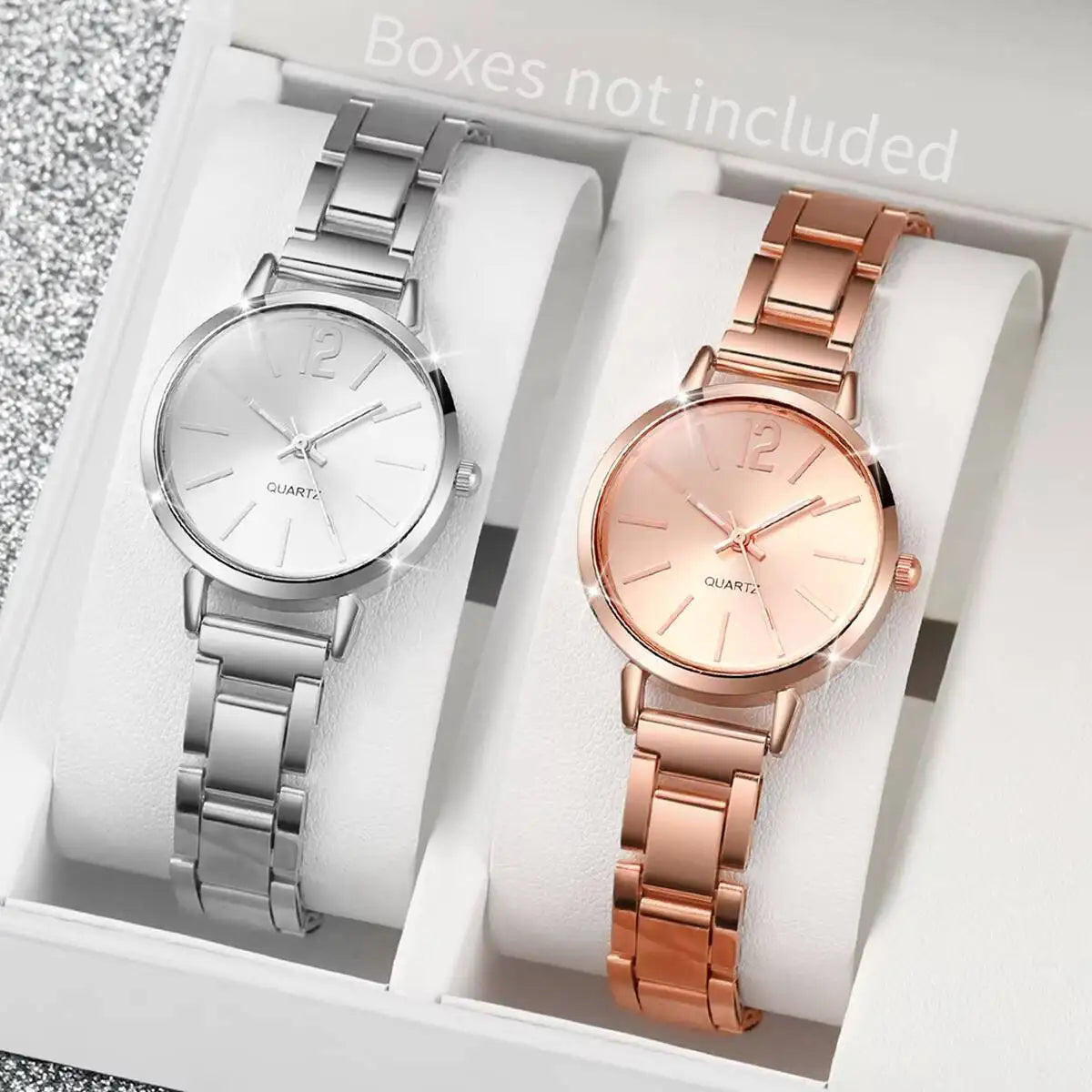 1/2/3PCS Simple Dial Women Quartz Watch