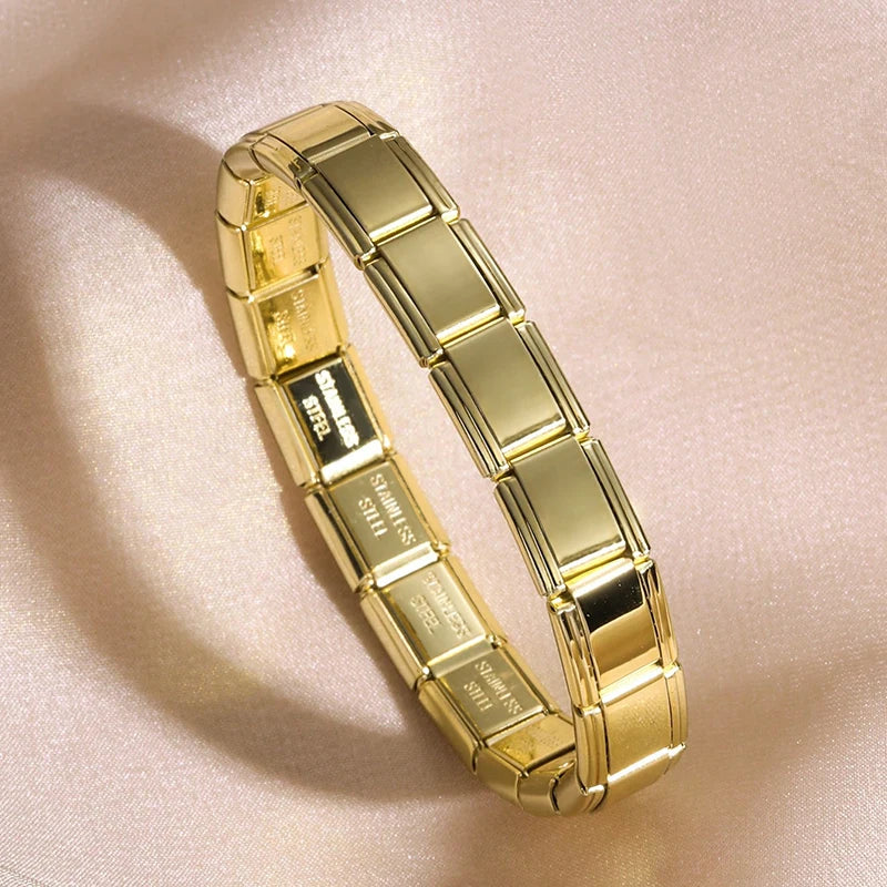 Italian Charm Stainless Steel Bracelet