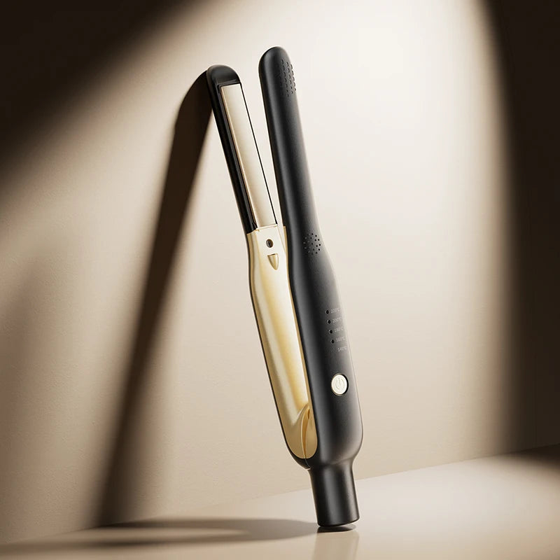 2-in-1 Mini Hair Straightener & Curler – Ceramic Fast Heating Portable Flat Iron