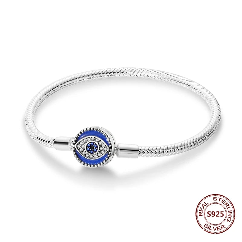 Star Moon Sun 925 Silver Charm Bracelet