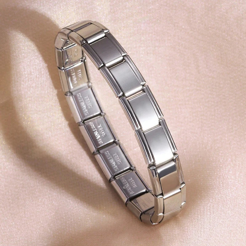Italian Charm Stainless Steel Bracelet