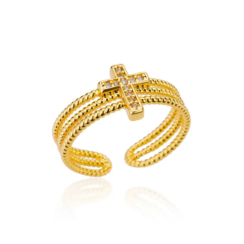 Luxury 316L Gold Stainless Steel Ring