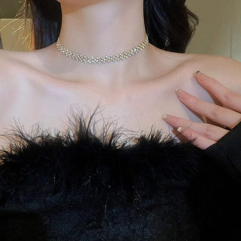 Luxury Full Rhinestone Choker Necklace
