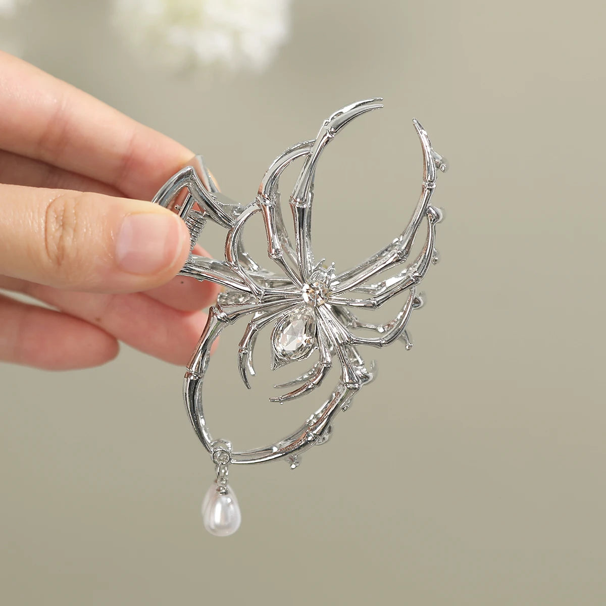 Gothic Spider Hair Claw Clip