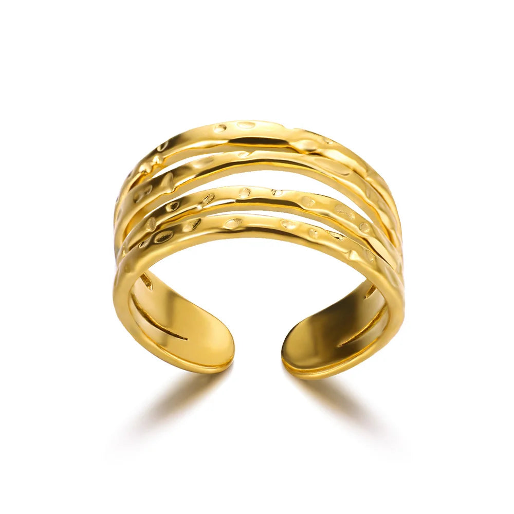Stainless Steel Chunky Wide Ring