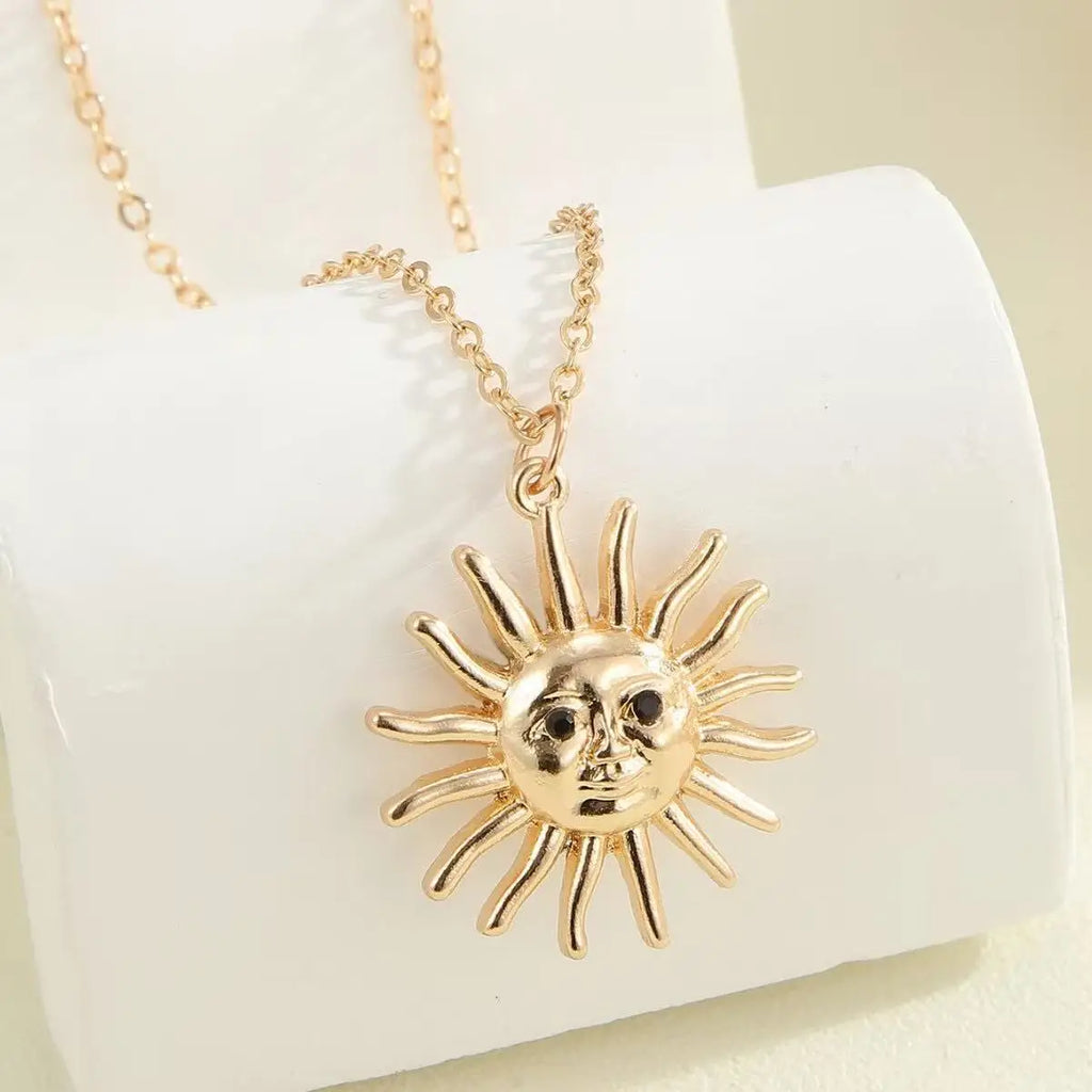1PCS Rectangular Pendant Necklace – Sunflower
