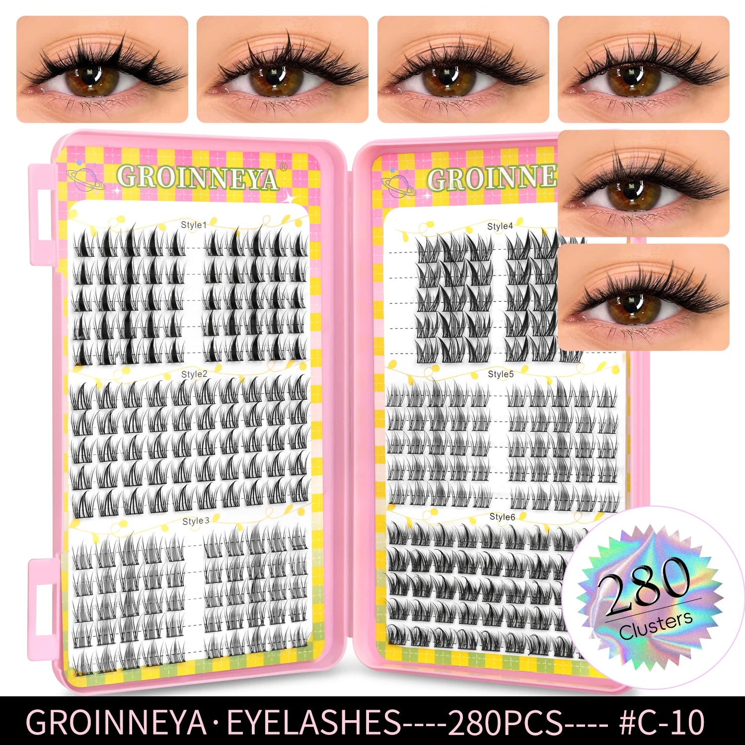 GROINNEYA 320PCS Lash Cluster Tray