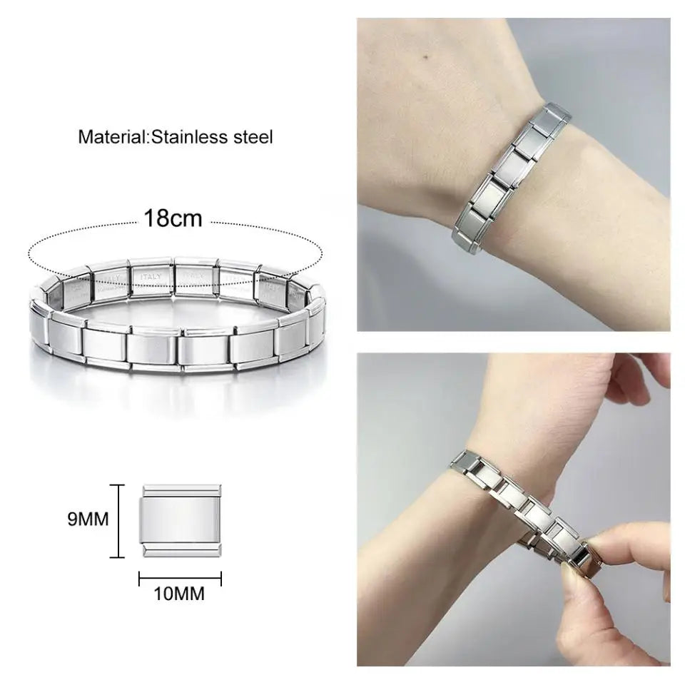Classic Stainless Steel Italian Chain Link Bracelet