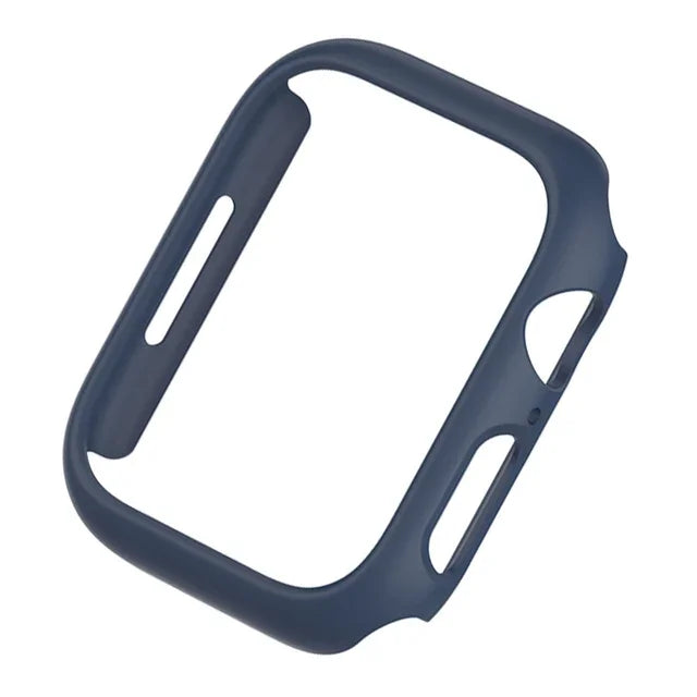 Protective PC bumper case for Apple Watch, durable and lightweight, fits multiple sizes and series.