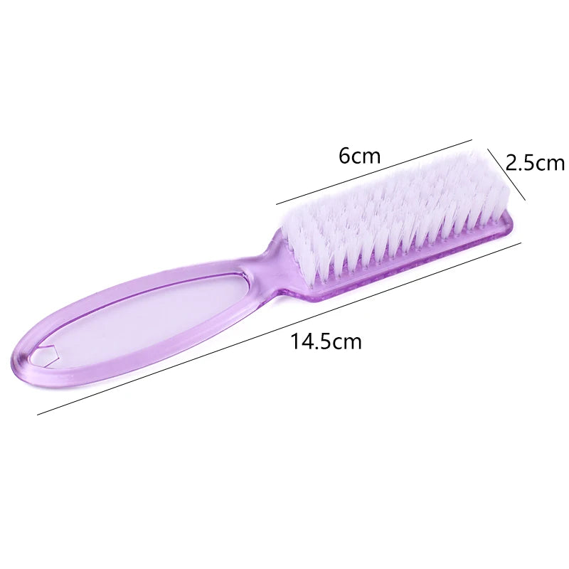 4Pcs Transparent Nail Brush Cleaning Brushes