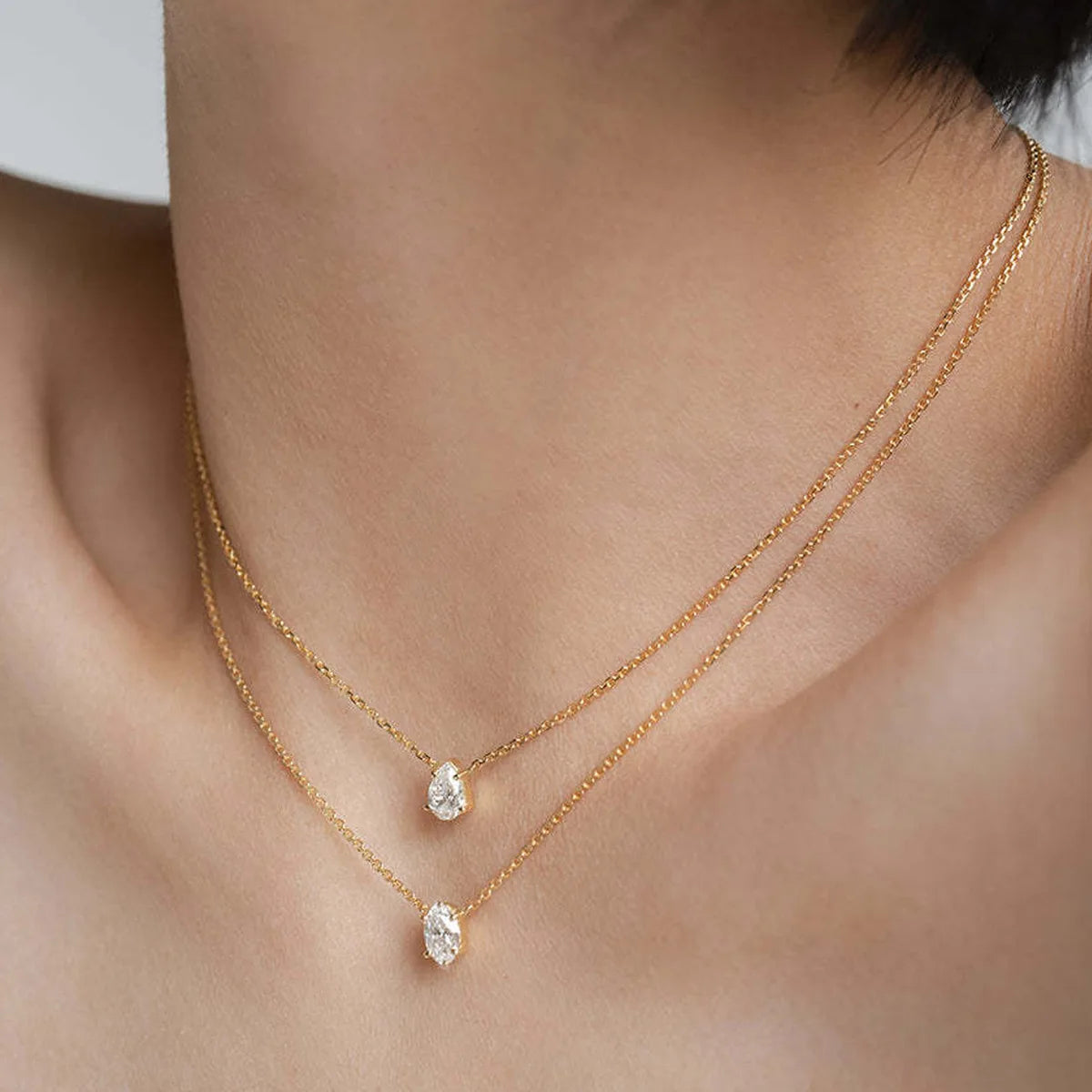 Trendy Zircon Pendant Necklace – Multilayer Chain