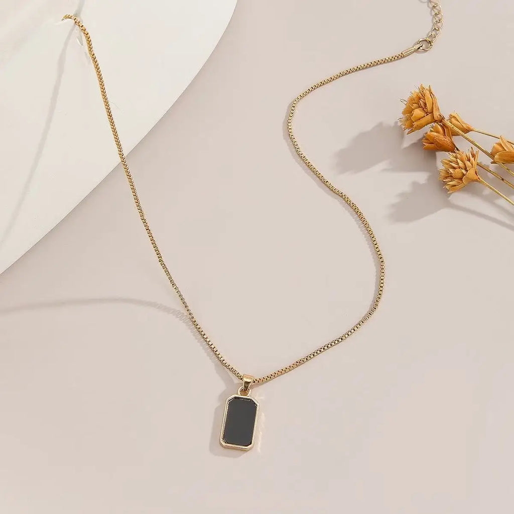 1PCS Rectangular Pendant Necklace – Sunflower