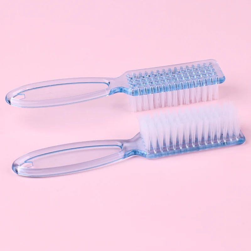 4Pcs Transparent Nail Brush Cleaning Brushes