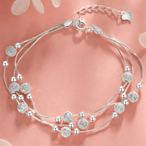 925 Sterling Silver Lucky Beads Bracelet
